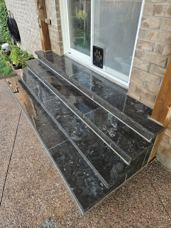 Antique black flagstone